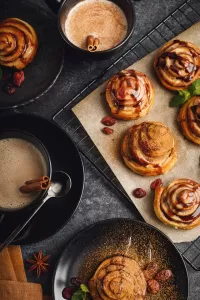 Jigsaw Puzzle Pastries with cinnamon