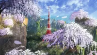 Bulmaca Tower and Sakura