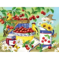 Jigsaw Puzzle Cherry and chamomile