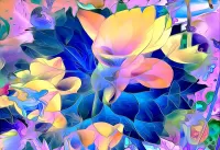 Пазл Витраж - цветок