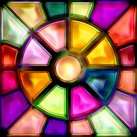 Zagadka stained glass