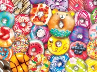 Quebra-cabeça Tasty donuts.