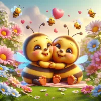 Пазл Влюбленные пчелки