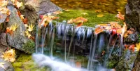 Rompecabezas Waterfall in autumn