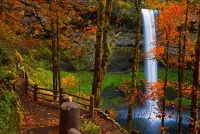 Jigsaw Puzzle Falls in autumn