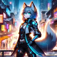 Jigsaw Puzzle She-wolf in the city