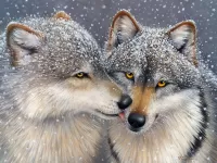Jigsaw Puzzle Wolf tenderness
