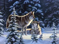 パズル wolf couple