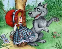 Puzzle Wolf and Little Red Riding Hood