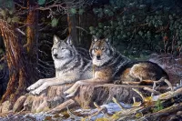 Jigsaw Puzzle The wolves are on vacation