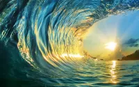 Jigsaw Puzzle Wave and sun