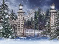 Пазл Ворота в зимний парк