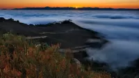 Zagadka Sunrise and fog