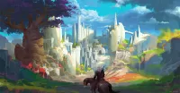パズル Rider and the city