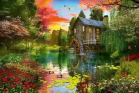 Puzzle watermill