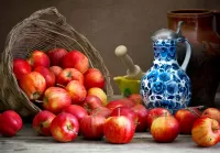 Jigsaw Puzzle Apples and pitcher