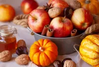 Quebra-cabeça Apples and pumpkin