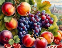 Слагалица Apples and grapes