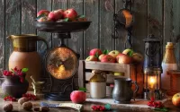 Jigsaw Puzzle Apples on the scales