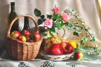 Jigsaw Puzzle Apples in a basket