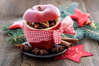 Jigsaw Puzzle Apple and nuts