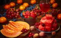Quebra-cabeça Berries and juice