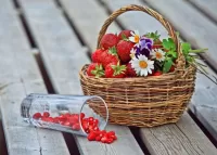 Jigsaw Puzzle Berries and flowers