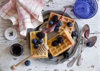 Rompecabezas The berries and waffles