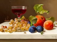 Rompecabezas The berries and wine