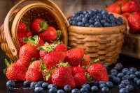Rätsel Berries in baskets