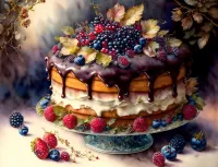Quebra-cabeça Berry cake