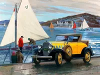 Jigsaw Puzzle Yachts and car