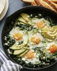 Jigsaw Puzzle Fried eggs with avocado