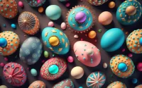 Puzzle Eggs in patterns