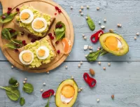 Jigsaw Puzzle Egg and avocado
