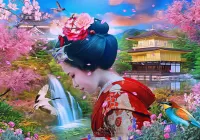 Jigsaw Puzzle Japanese collage