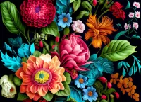 Jigsaw Puzzle bright flowers