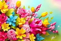 Quebra-cabeça Bright flowers