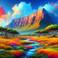 Quebra-cabeça Vibrant landscape
