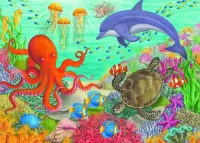 Jigsaw Puzzle Vivid underwater world