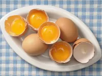 Puzzle Eggs on plate