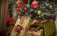 Quebra-cabeça Christmas tree and boxes