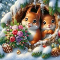 Jigsaw Puzzle Funny squirrels