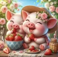 Jigsaw Puzzle Funny pigs