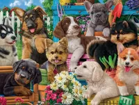 Puzzle Funny puppies