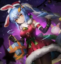 Quebra-cabeça Bunny on a festive night