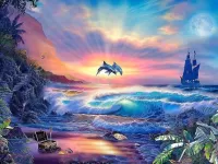 Jigsaw Puzzle Sunset upon the sea2