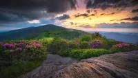 Jigsaw Puzzle Sunset in the mountains