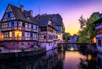 Jigsaw Puzzle Sunset in Strasbourg