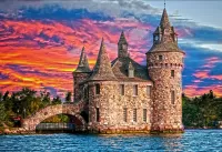 Jigsaw Puzzle Castle at sunset
